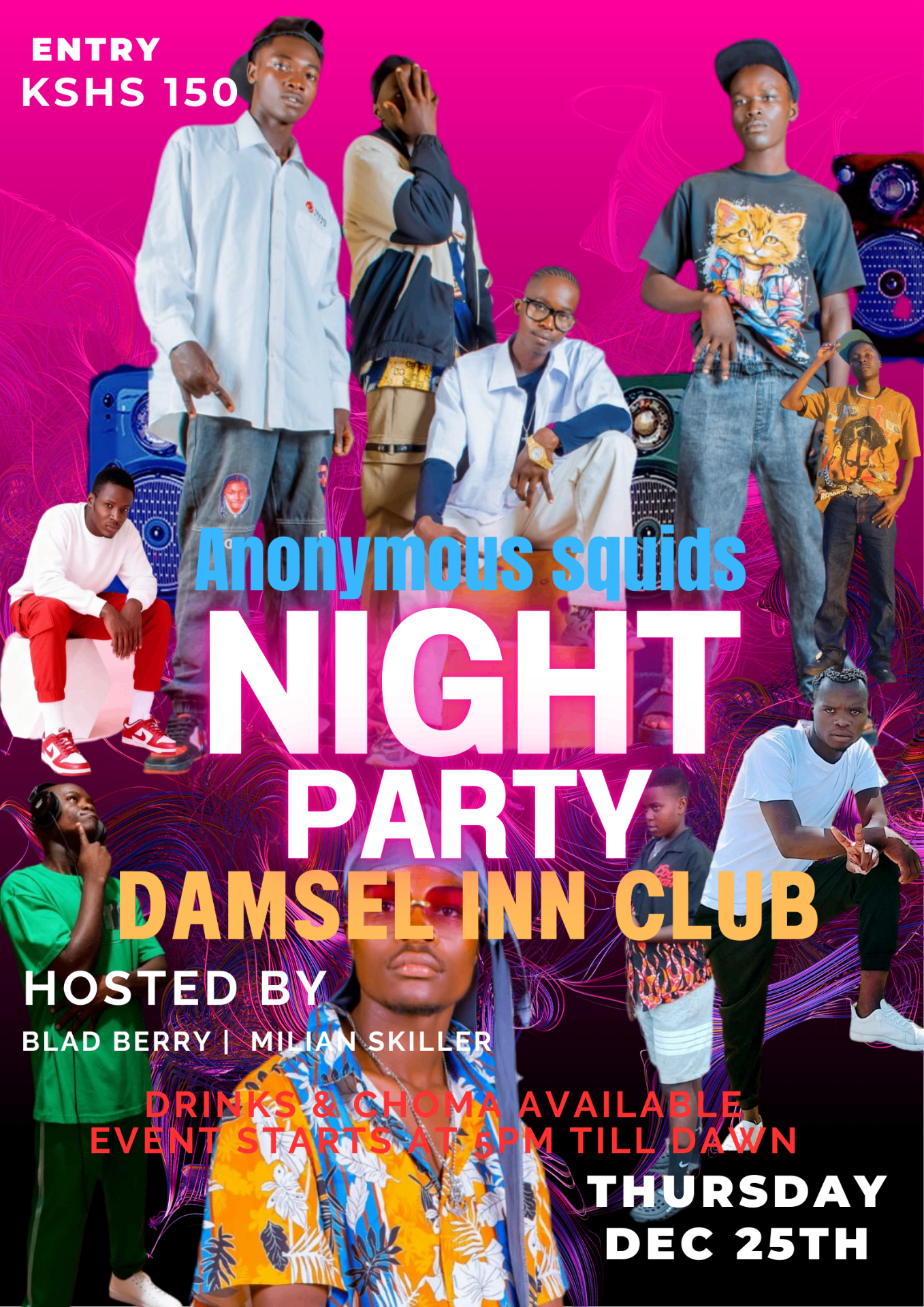 Anonymous Squids Night Party — Damsel Inn Club